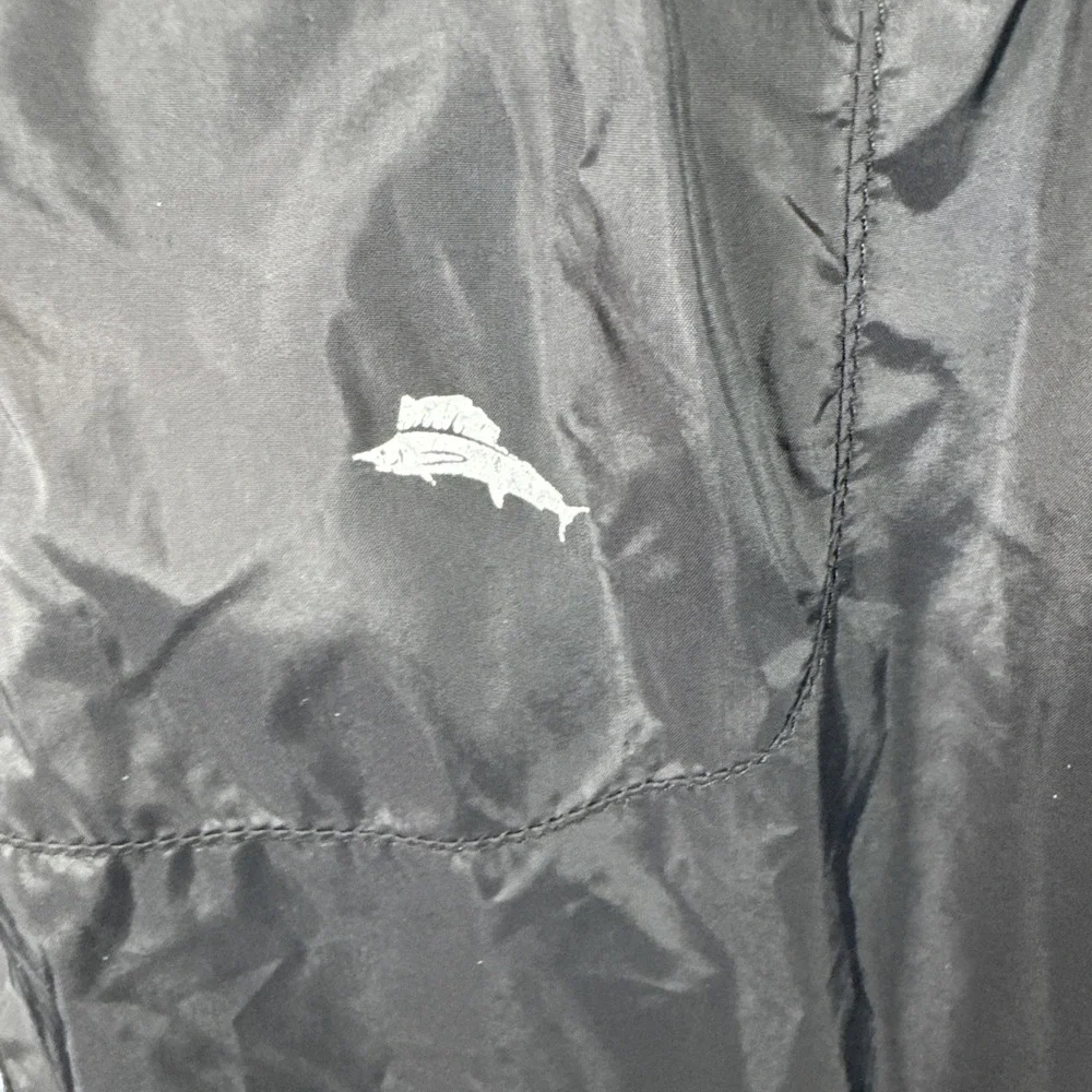Tommy Bahama Vest Mens M Black Softshell Full Zip Lightweight Golf Marlin Logo